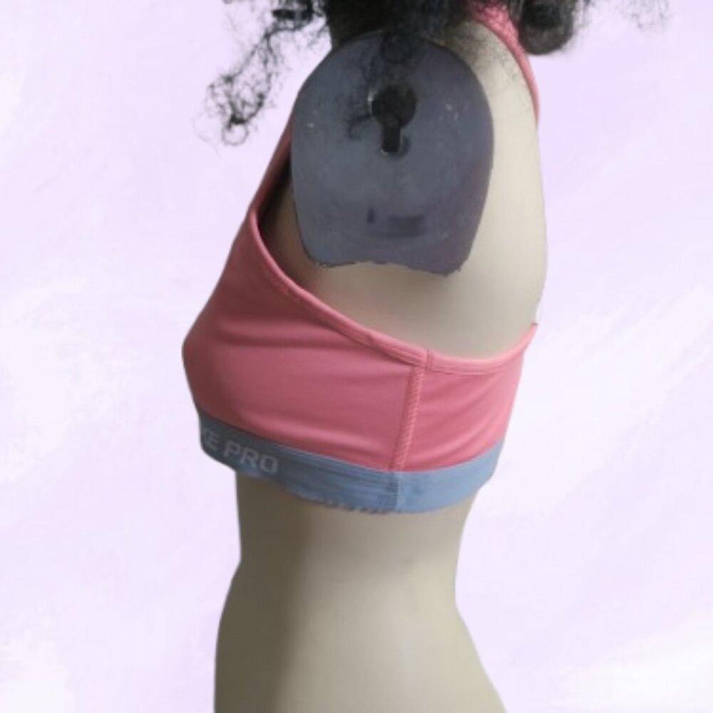 NIKE style 589420-601 pro sports bra dri-fit dry fit in pink and gray size large - Picture 2 of 6
